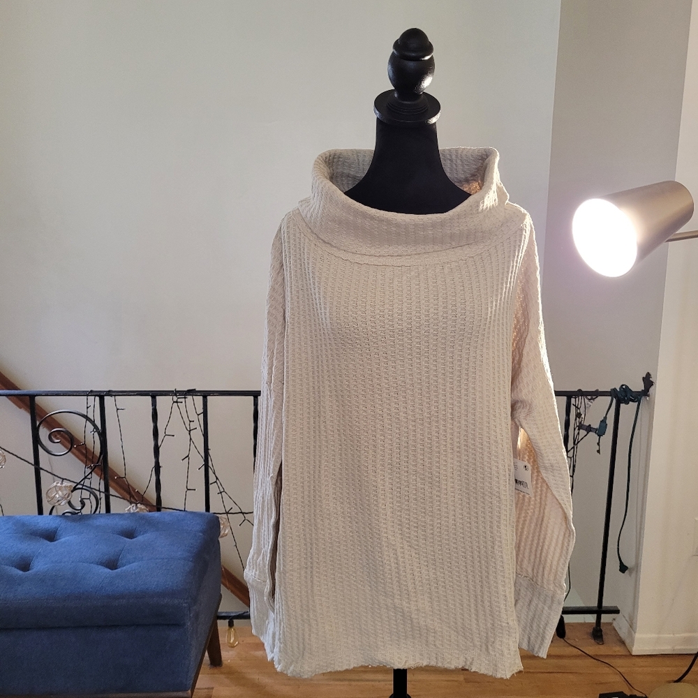 NWT Free People Stone Cold Juicy Long Sleeve Top Size small Cream Beige - Picture 3 of 11